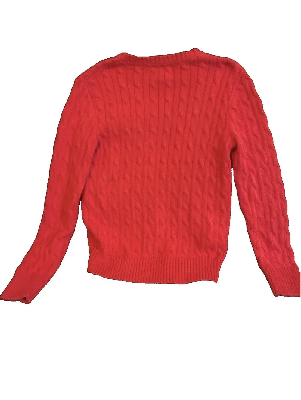 Ralph Lauren Youth Red  Knit Sweater Blue Pony SizeM 10/12